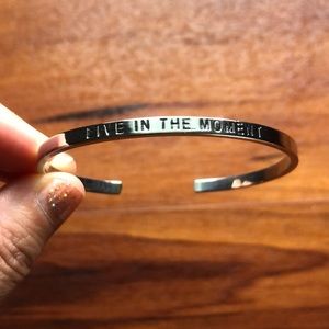 LS Brass Bracelet “Live in the Moment”